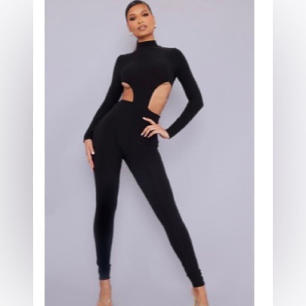 Black long sleeve jumpsuit